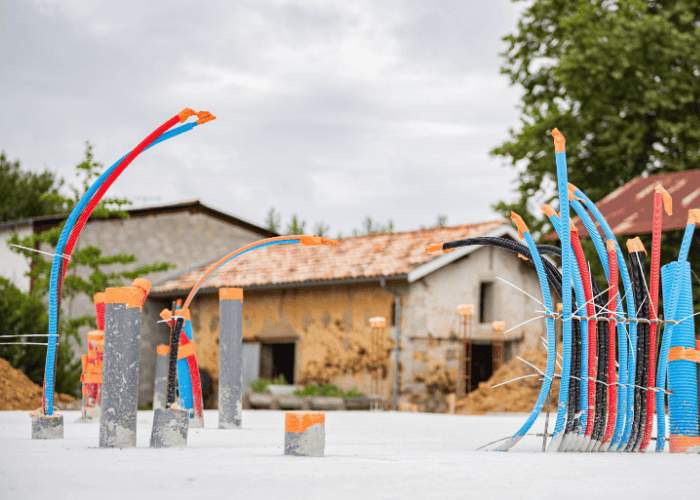 dalle en béton en construction à Dax